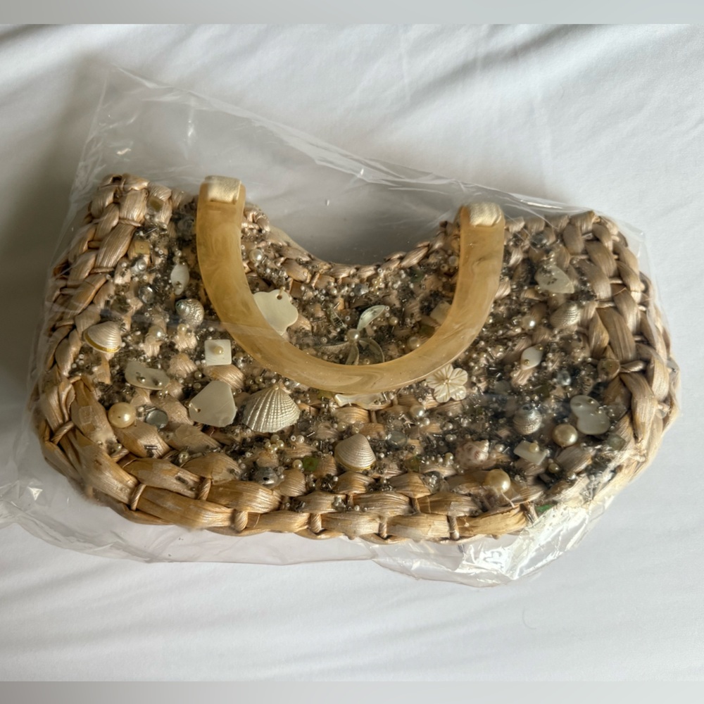 Cappelli Straworld Seashell Beaded Bag vintage